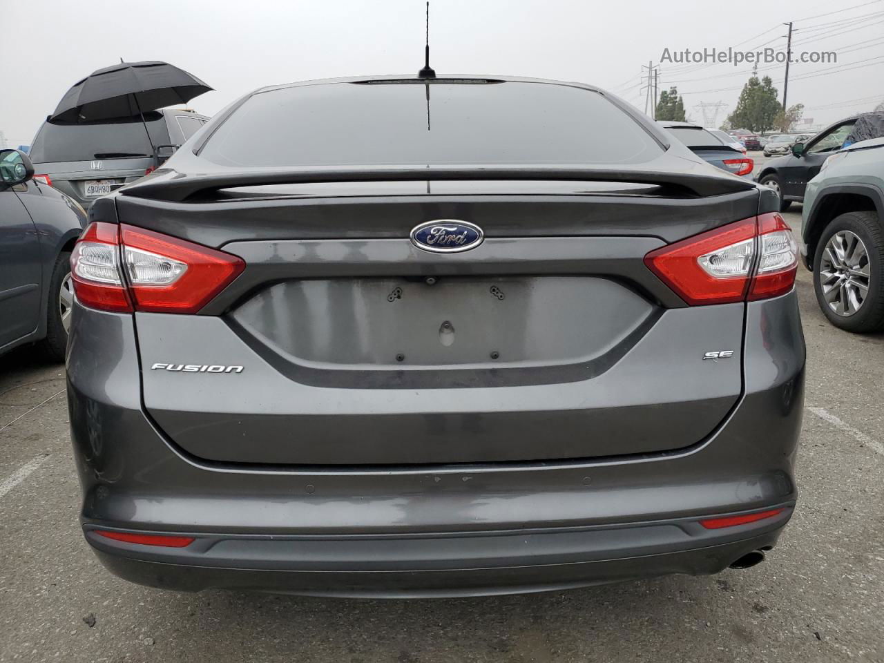 2016 Ford Fusion Se Gray vin: 3FA6P0H7XGR233259