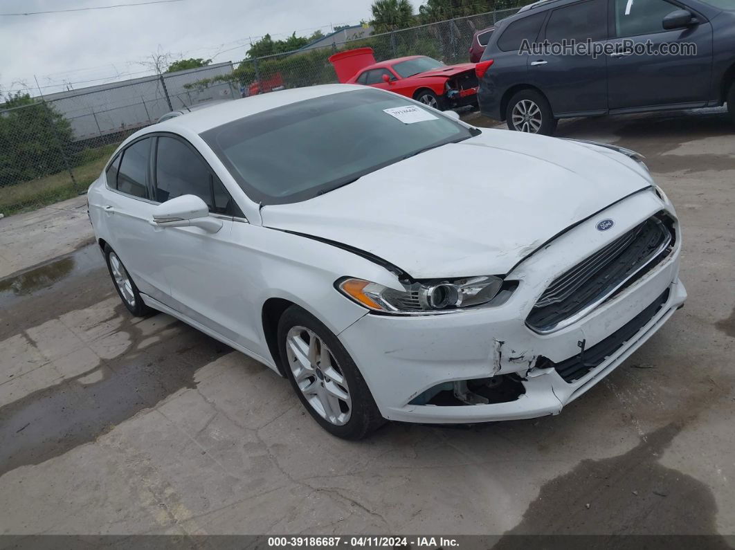 2016 Ford Fusion Se White vin: 3FA6P0H7XGR263166