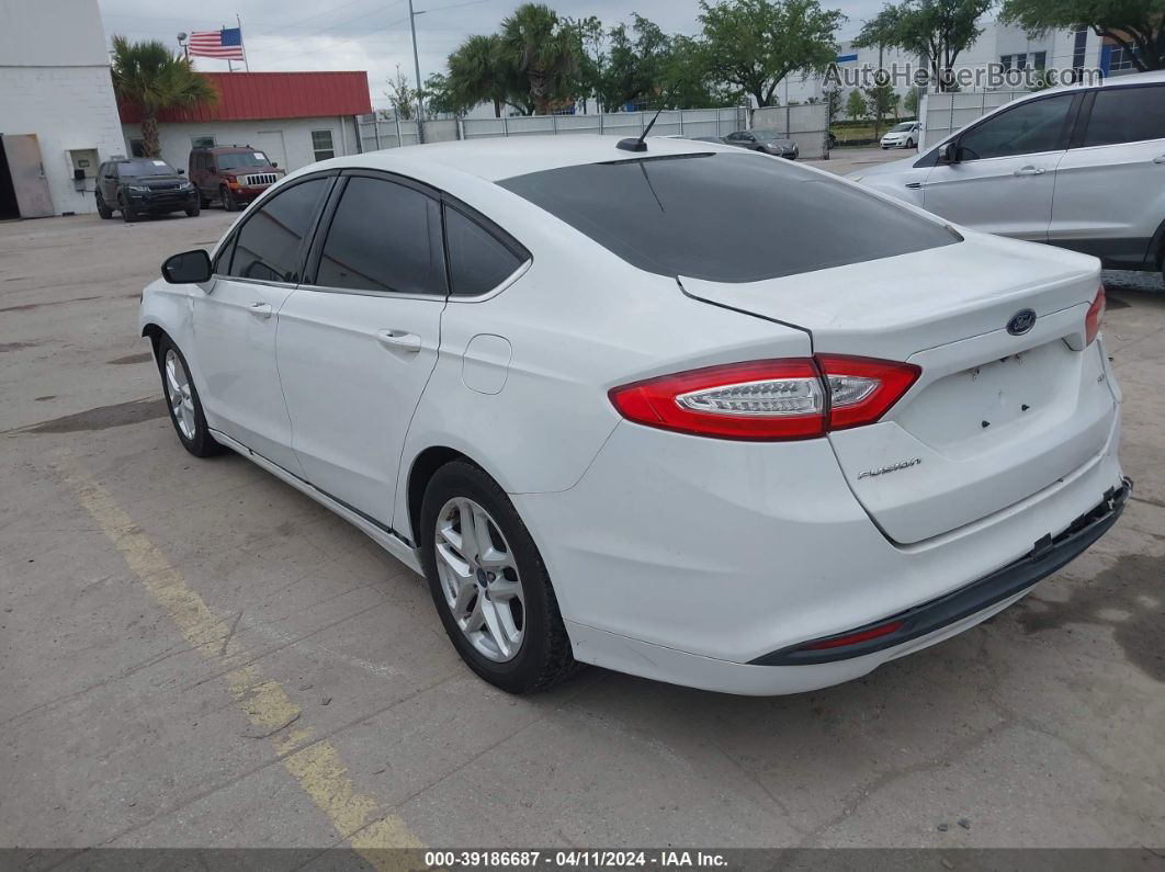 2016 Ford Fusion Se White vin: 3FA6P0H7XGR263166