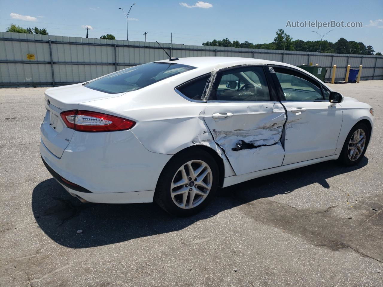 2016 Ford Fusion Se White vin: 3FA6P0H7XGR285281