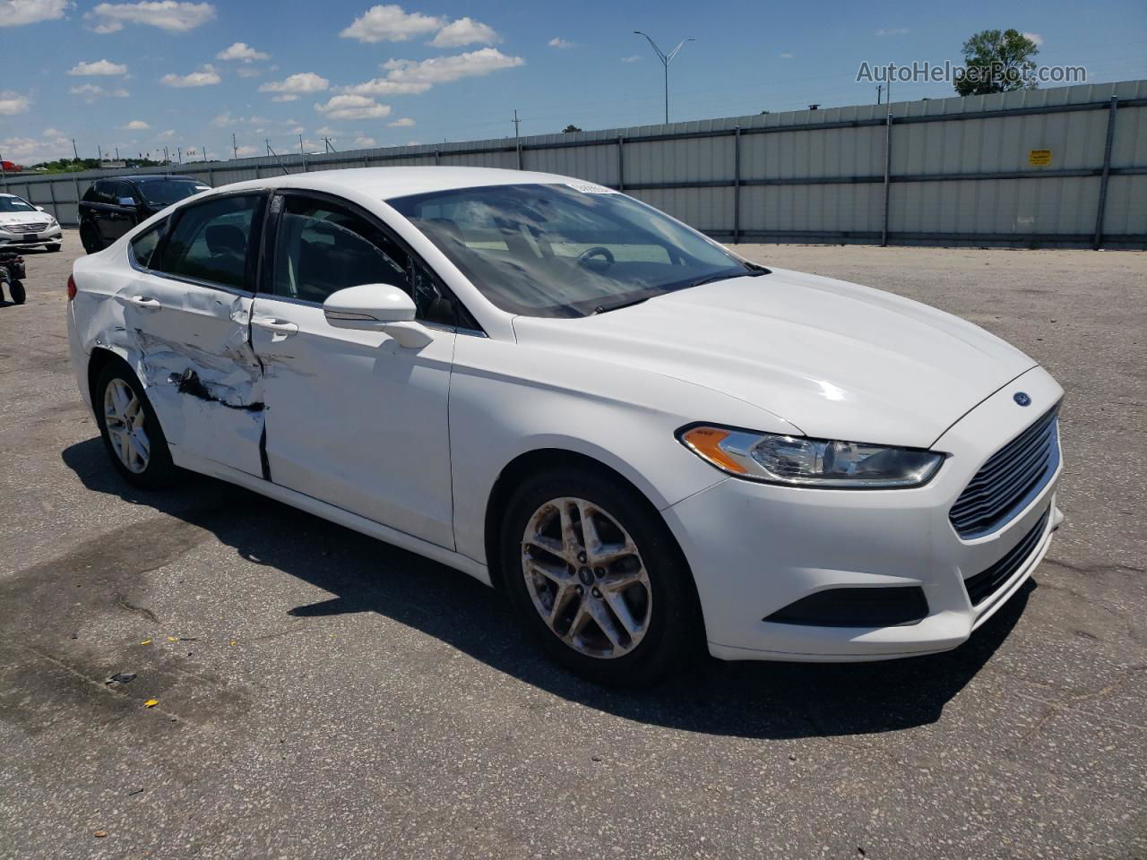 2016 Ford Fusion Se White vin: 3FA6P0H7XGR285281