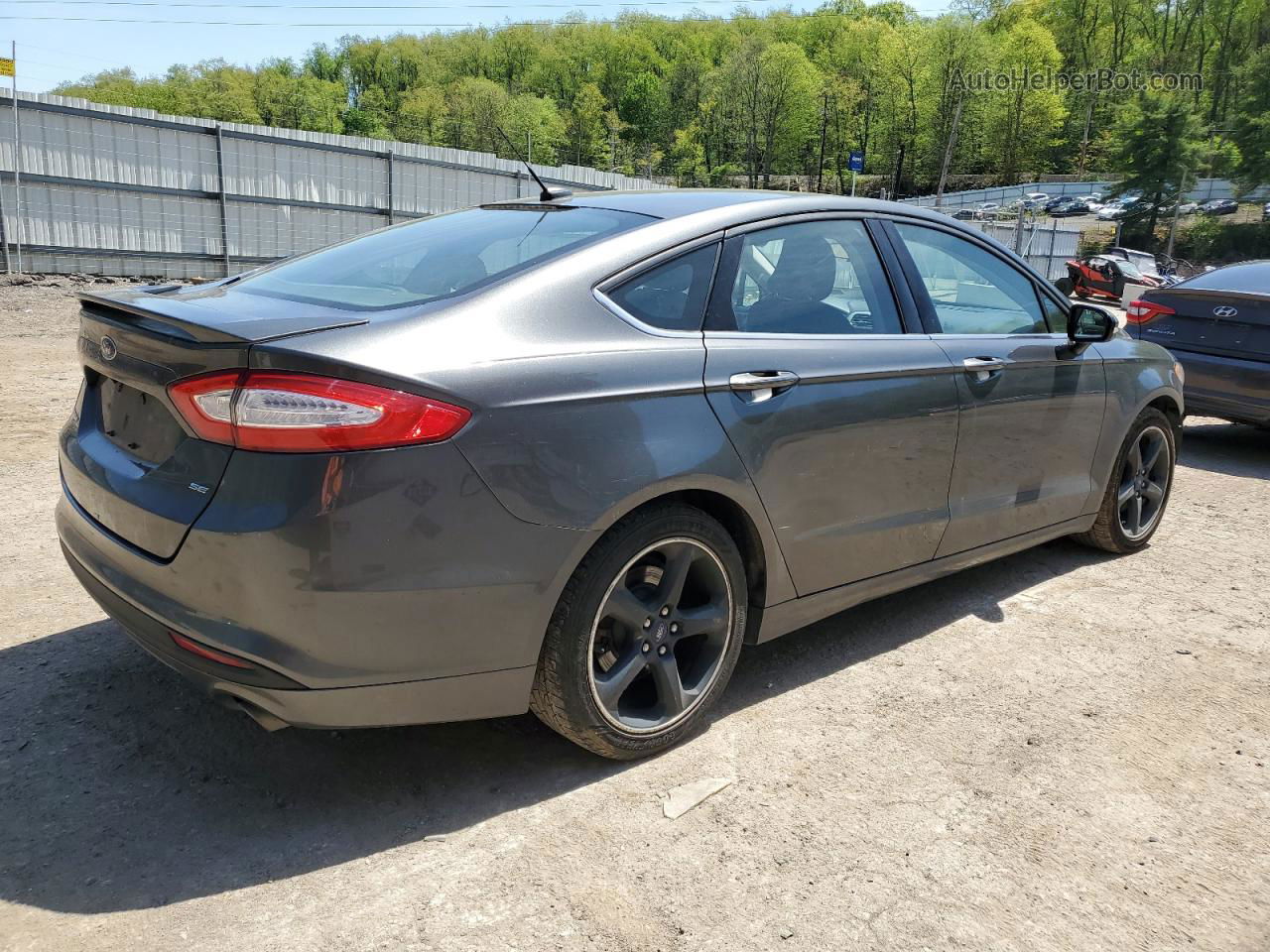 2016 Ford Fusion Se Charcoal vin: 3FA6P0H7XGR379192