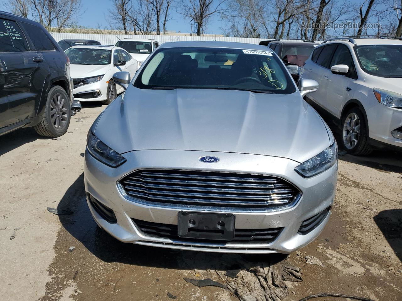 2016 Ford Fusion Se Silver vin: 3FA6P0H7XGR380892