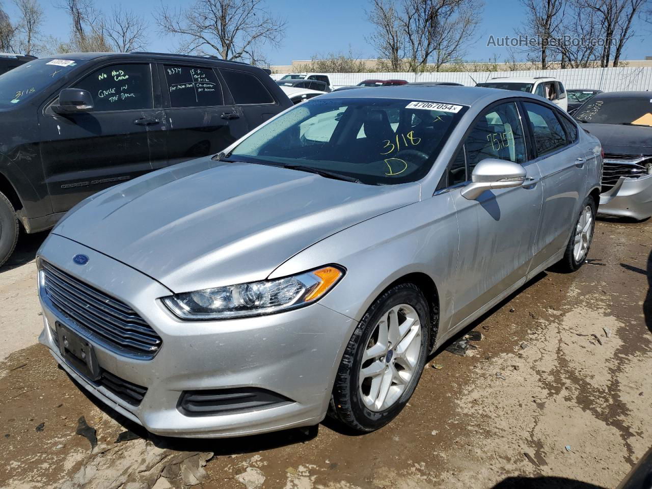 2016 Ford Fusion Se Silver vin: 3FA6P0H7XGR380892