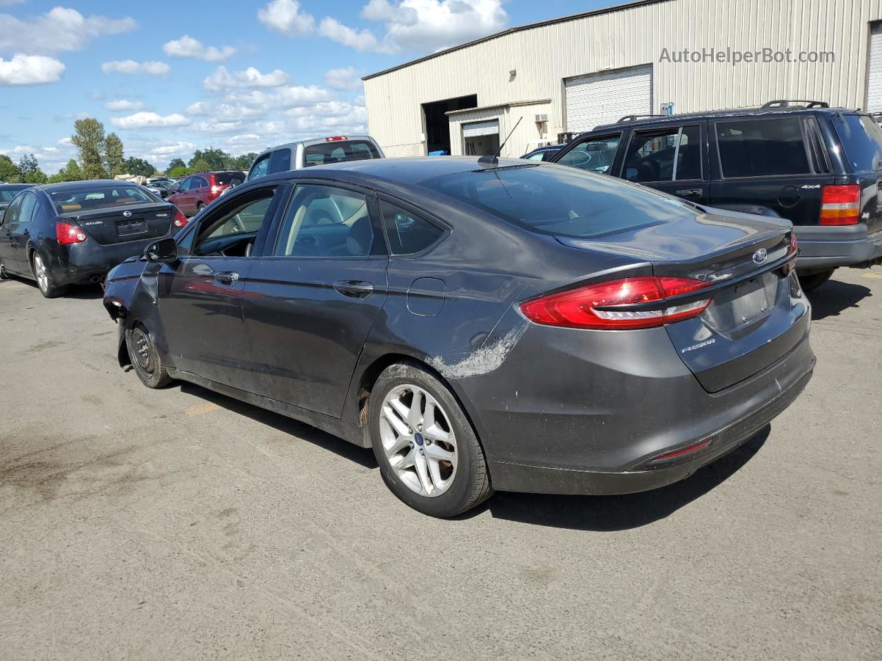 2017 Ford Fusion Se Gray vin: 3FA6P0H7XHR125984