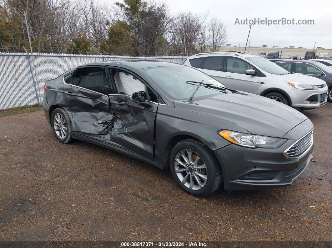 2017 Ford Fusion Se Gray vin: 3FA6P0H7XHR162646