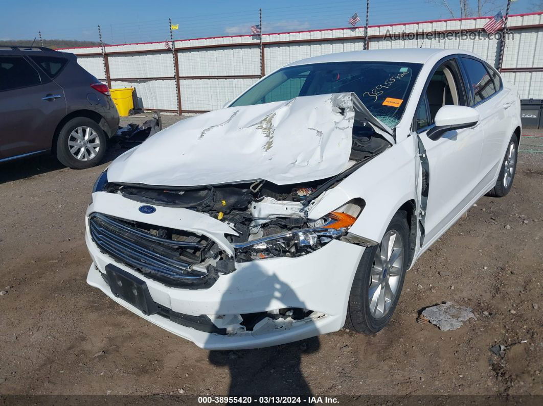 2017 Ford Fusion Se White vin: 3FA6P0H7XHR283810