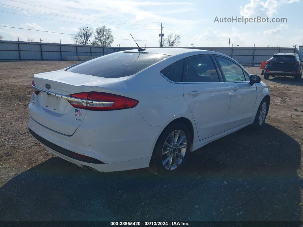 2017 Ford Fusion Se White vin: 3FA6P0H7XHR283810