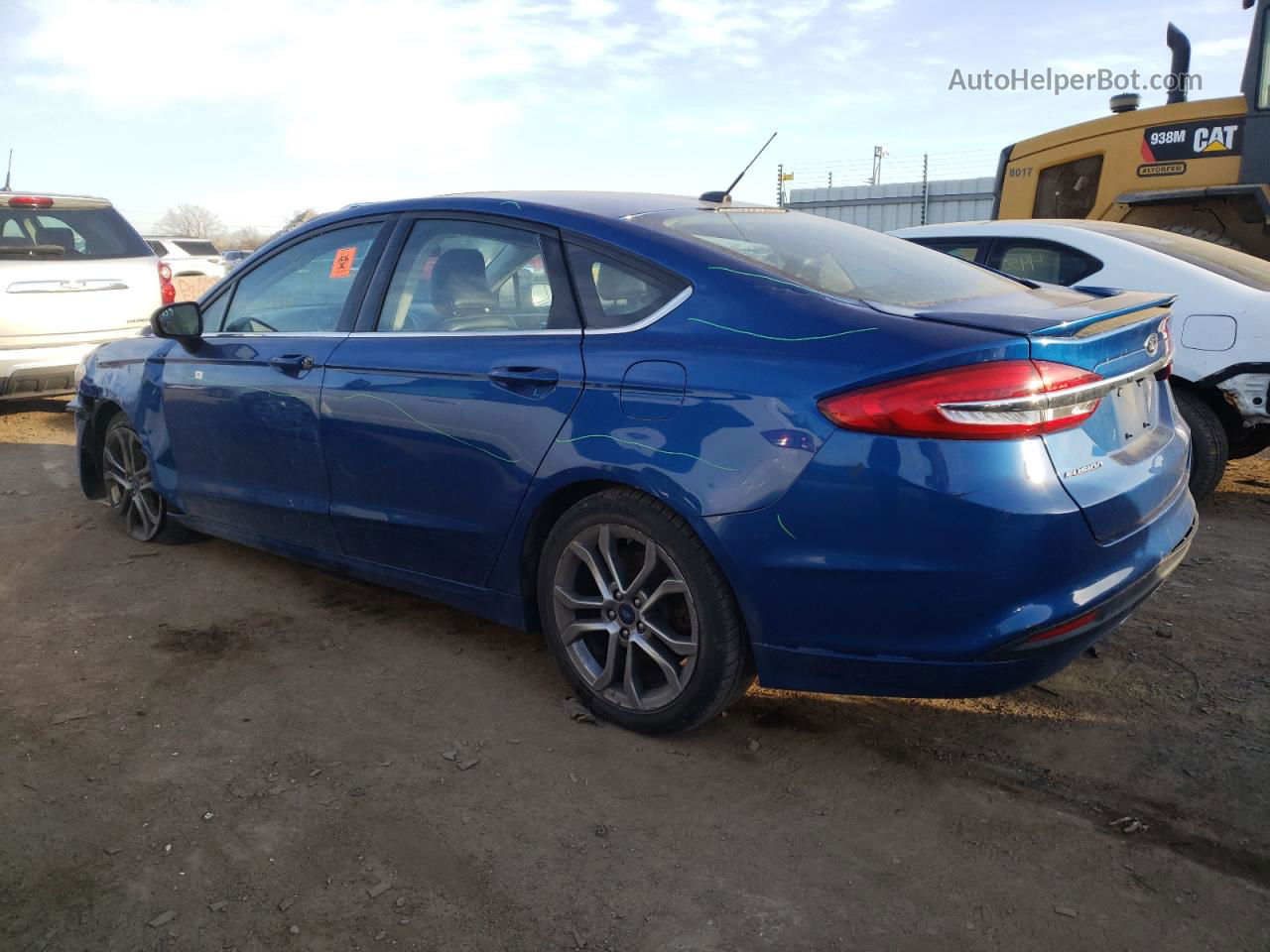 2017 Ford Fusion Se Blue vin: 3FA6P0H7XHR415061