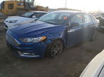 2017 Ford Fusion Se Blue vin: 3FA6P0H7XHR415061