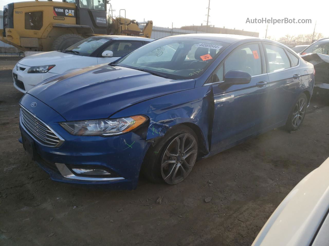 2017 Ford Fusion Se Blue vin: 3FA6P0H7XHR415061