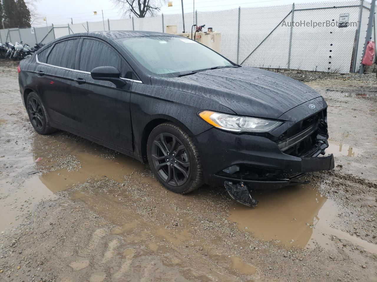 2018 Ford Fusion Se Black vin: 3FA6P0H7XJR108785