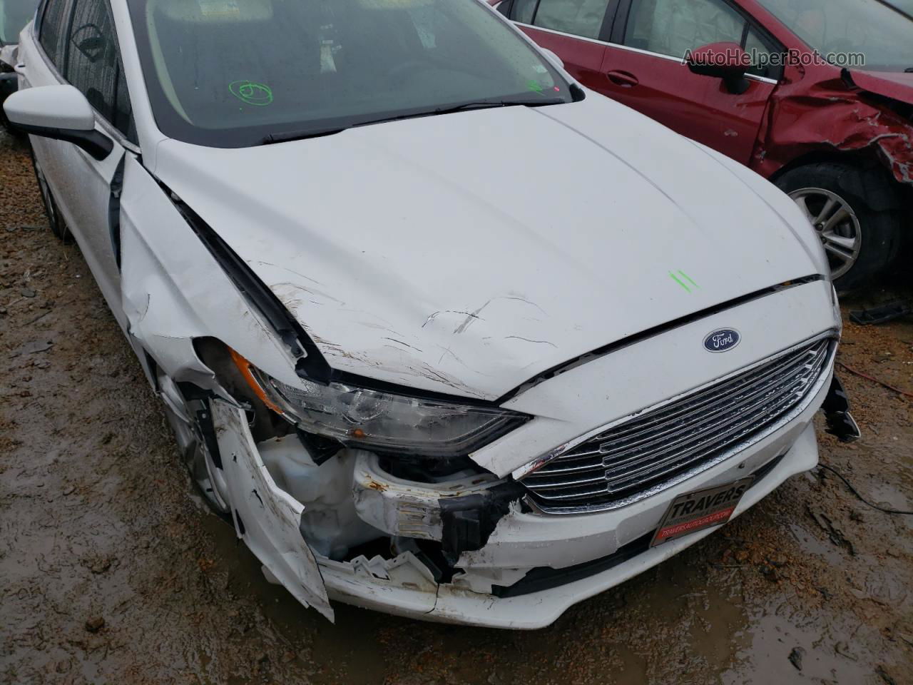 2018 Ford Fusion Se White vin: 3FA6P0H7XJR112206