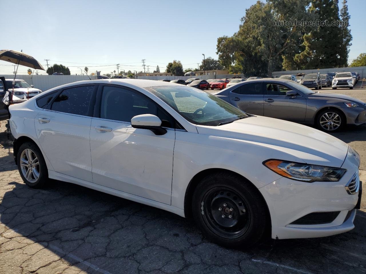 2018 Ford Fusion Se White vin: 3FA6P0H7XJR123741