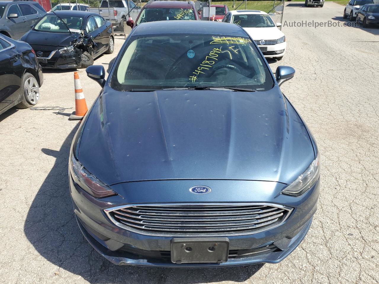 2018 Ford Fusion Se Blue vin: 3FA6P0H7XJR129488