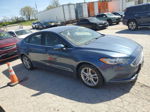 2018 Ford Fusion Se Blue vin: 3FA6P0H7XJR129488