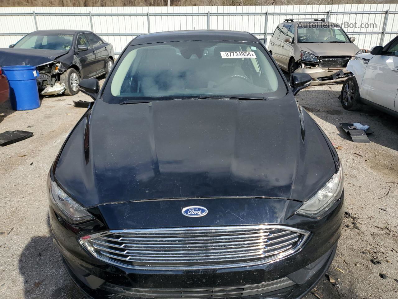 2018 Ford Fusion Se Black vin: 3FA6P0H7XJR140359