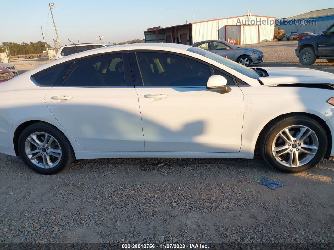 2018 Ford Fusion Se White vin: 3FA6P0H7XJR174947