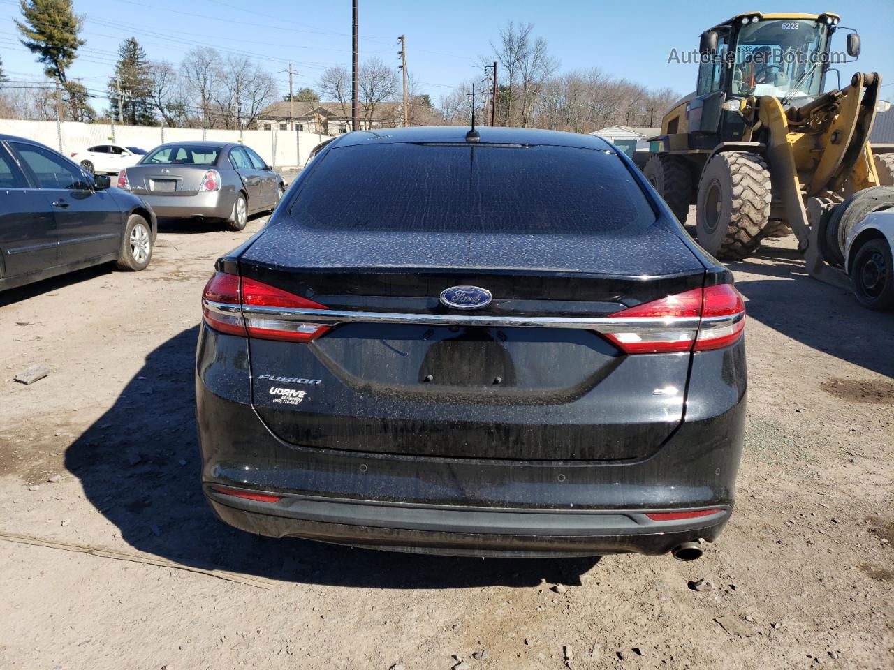 2018 Ford Fusion Se Black vin: 3FA6P0H7XJR253664