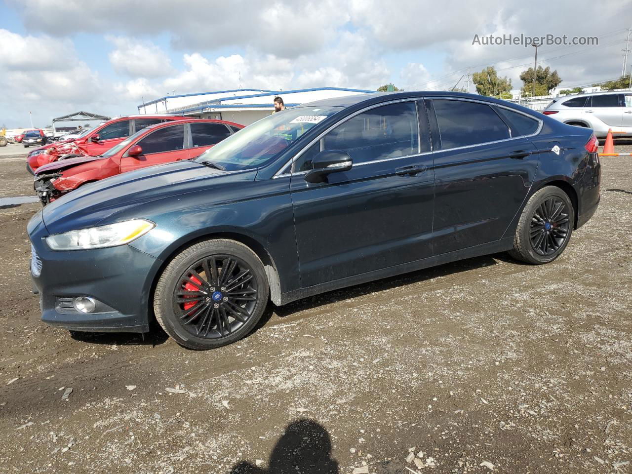 2014 Ford Fusion Se Черный vin: 3FA6P0H90ER276006