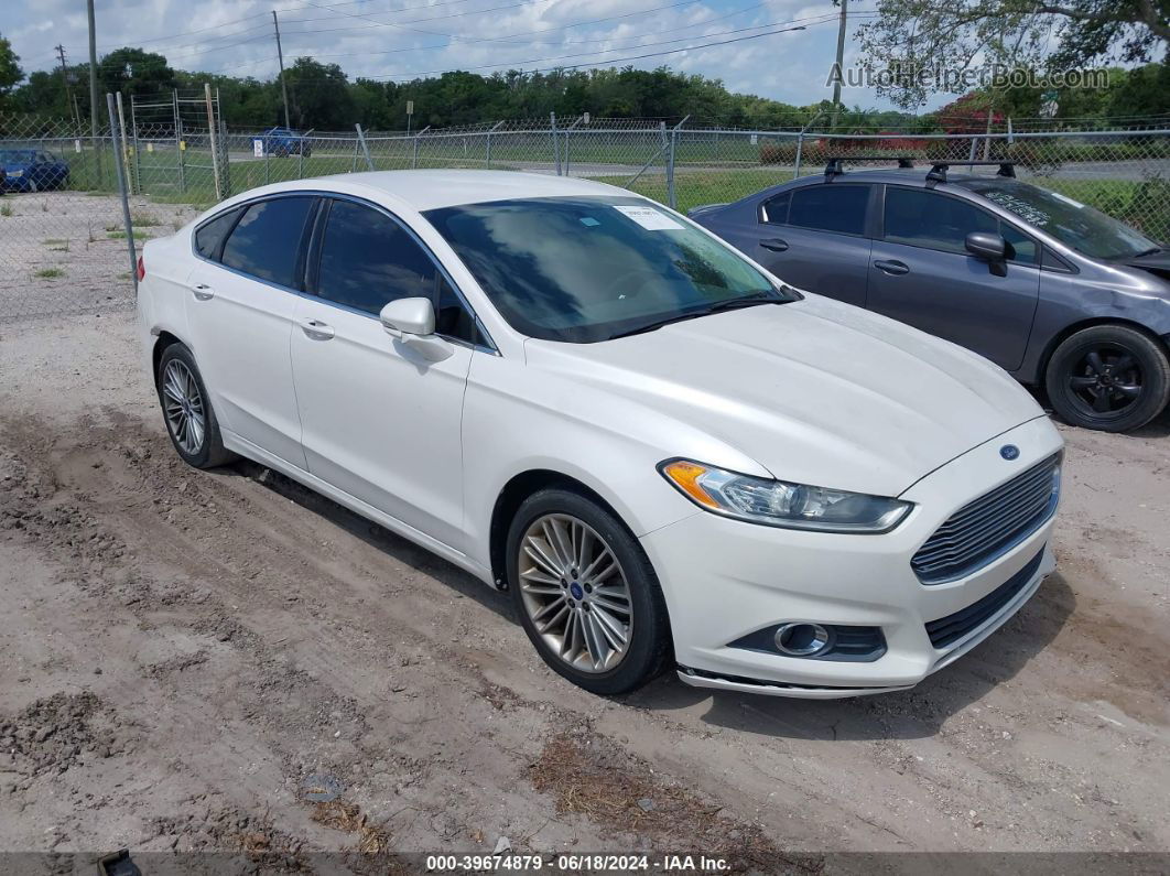 2014 Ford Fusion Se White vin: 3FA6P0H90ER381502