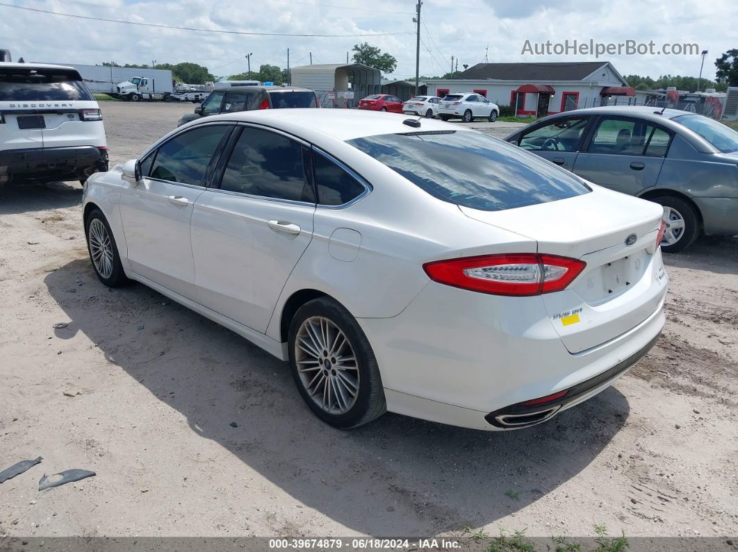 2014 Ford Fusion Se White vin: 3FA6P0H90ER381502