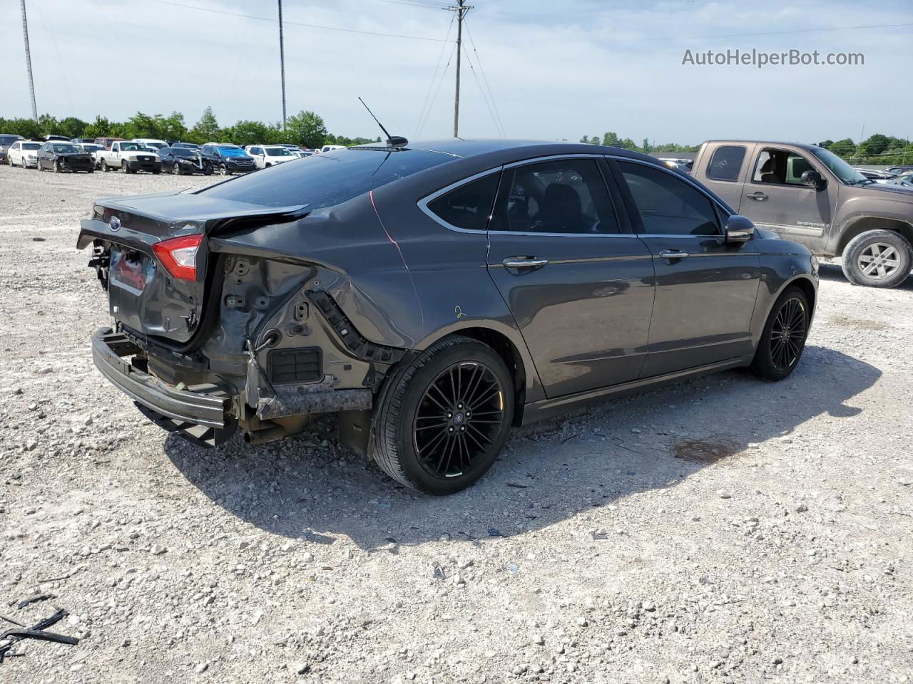 2015 Ford Fusion Se Gray vin: 3FA6P0H90FR110960