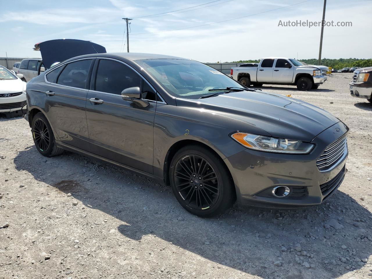 2015 Ford Fusion Se Gray vin: 3FA6P0H90FR110960