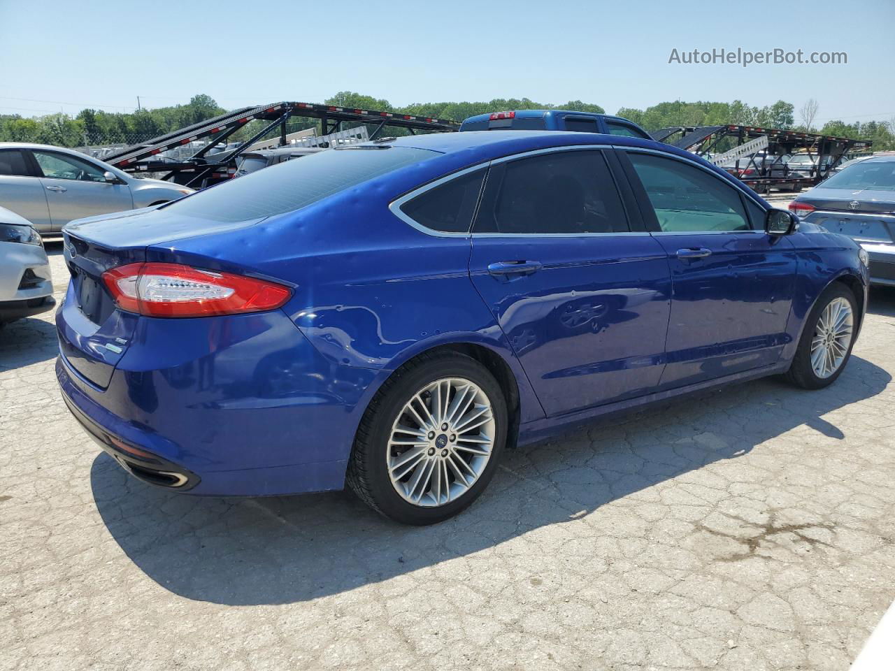 2015 Ford Fusion Se Blue vin: 3FA6P0H90FR204885