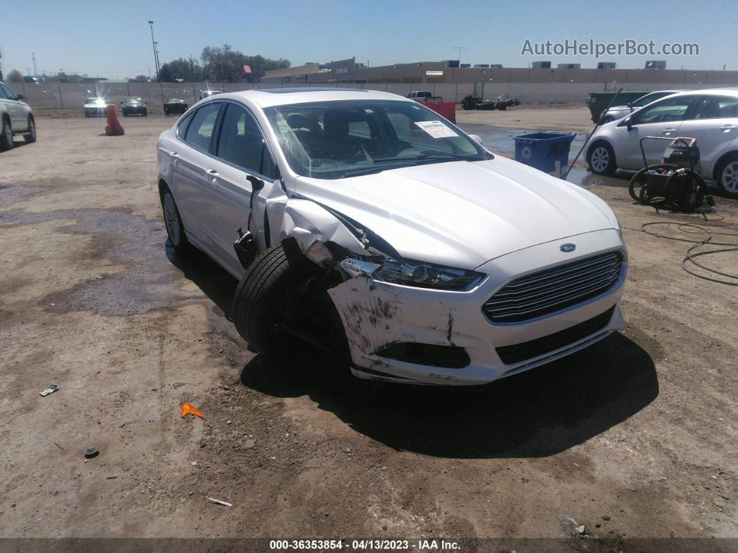 2016 Ford Fusion Se White vin: 3FA6P0H90GR143376