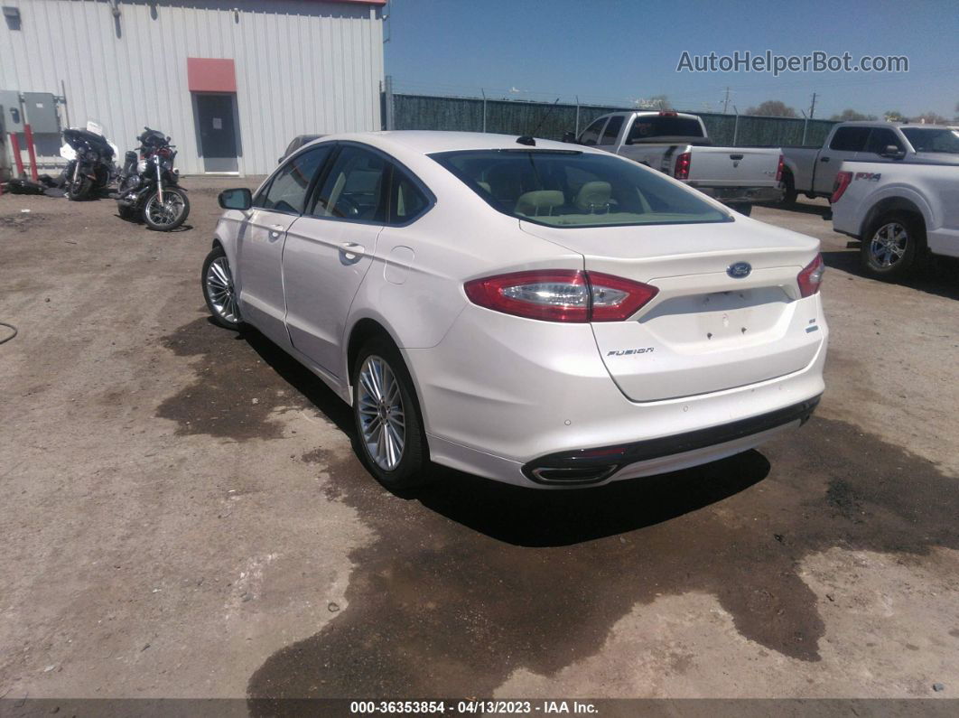 2016 Ford Fusion Se Белый vin: 3FA6P0H90GR143376