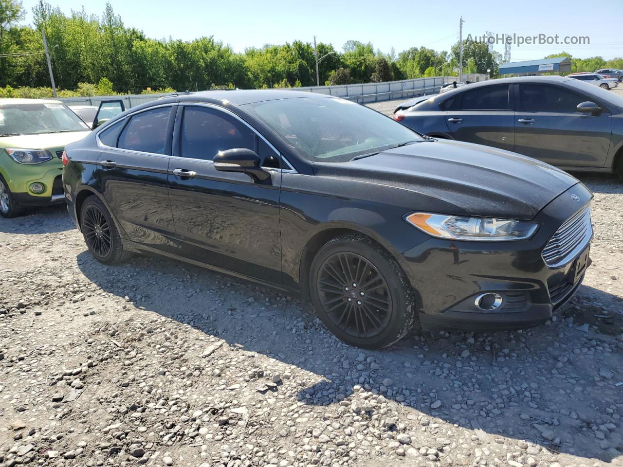 2016 Ford Fusion Se Black vin: 3FA6P0H90GR236723