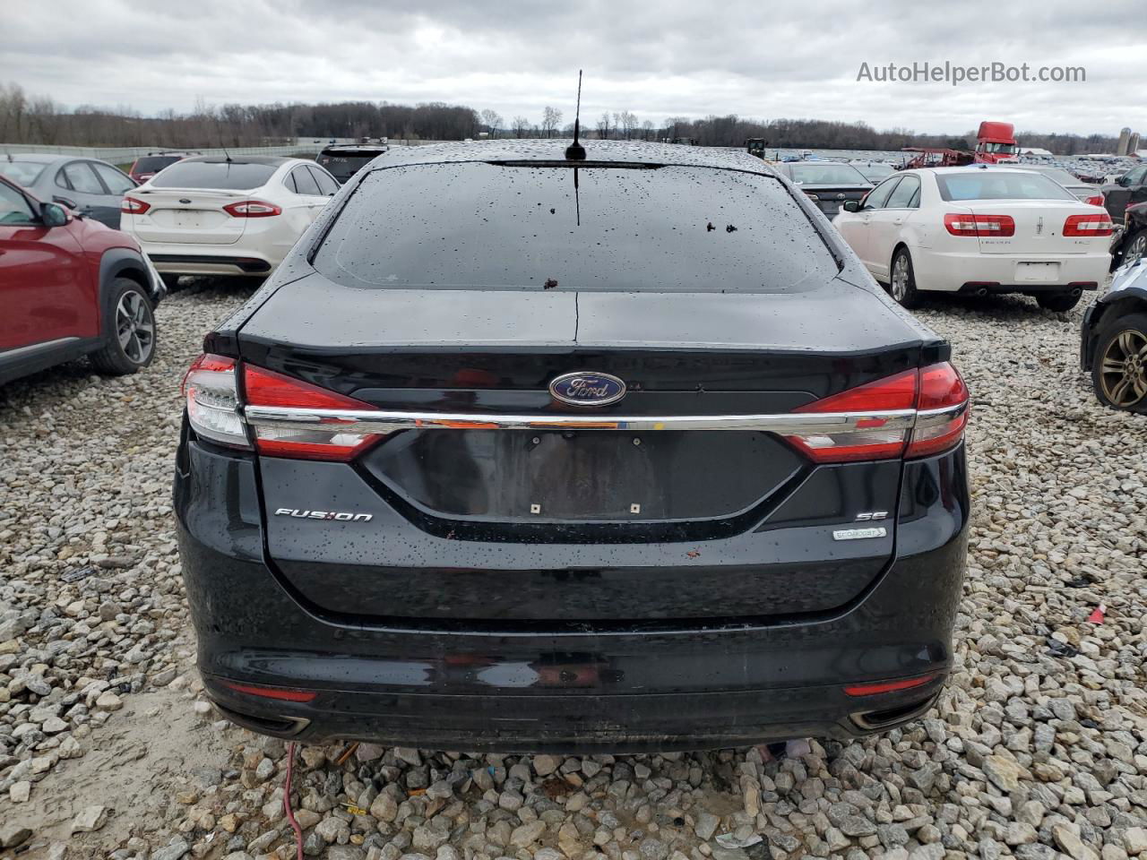 2017 Ford Fusion Se Black vin: 3FA6P0H90HR221432