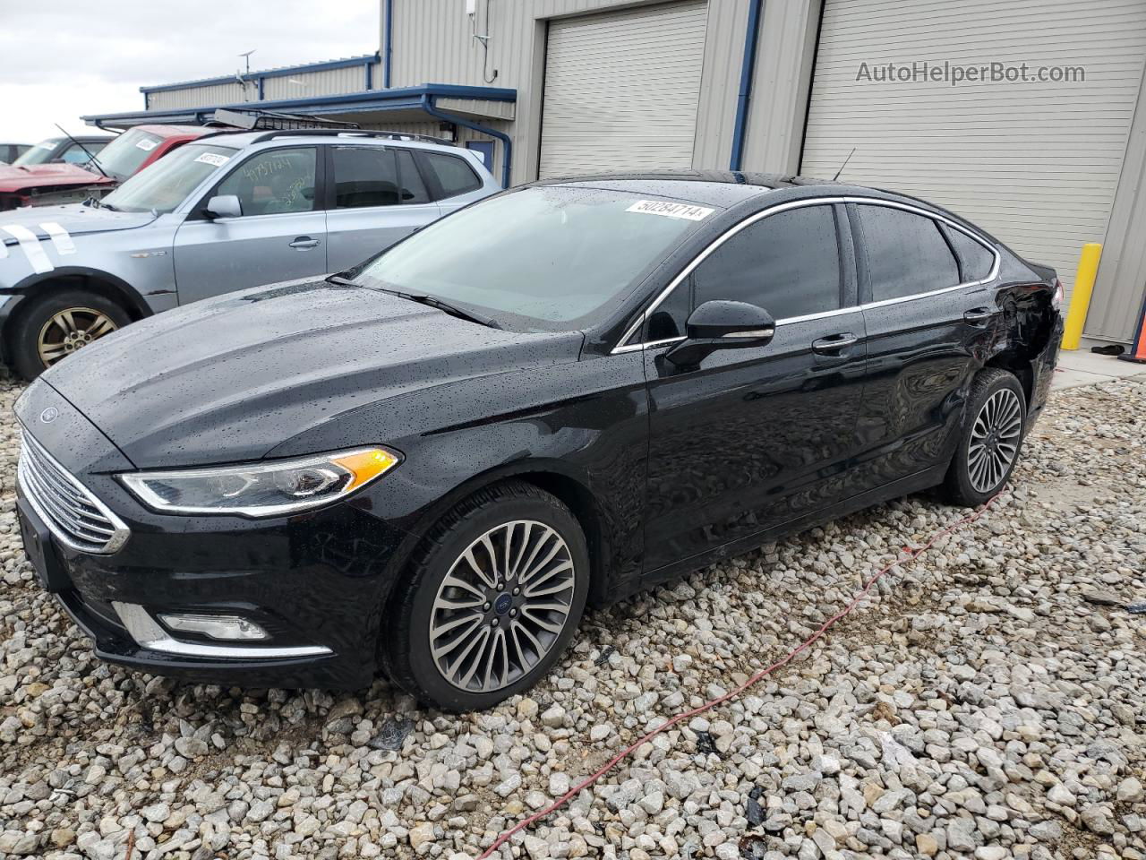 2017 Ford Fusion Se Black vin: 3FA6P0H90HR221432