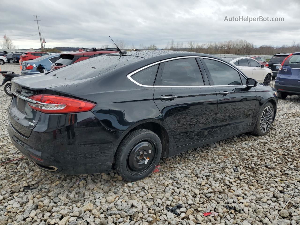 2017 Ford Fusion Se Black vin: 3FA6P0H90HR221432