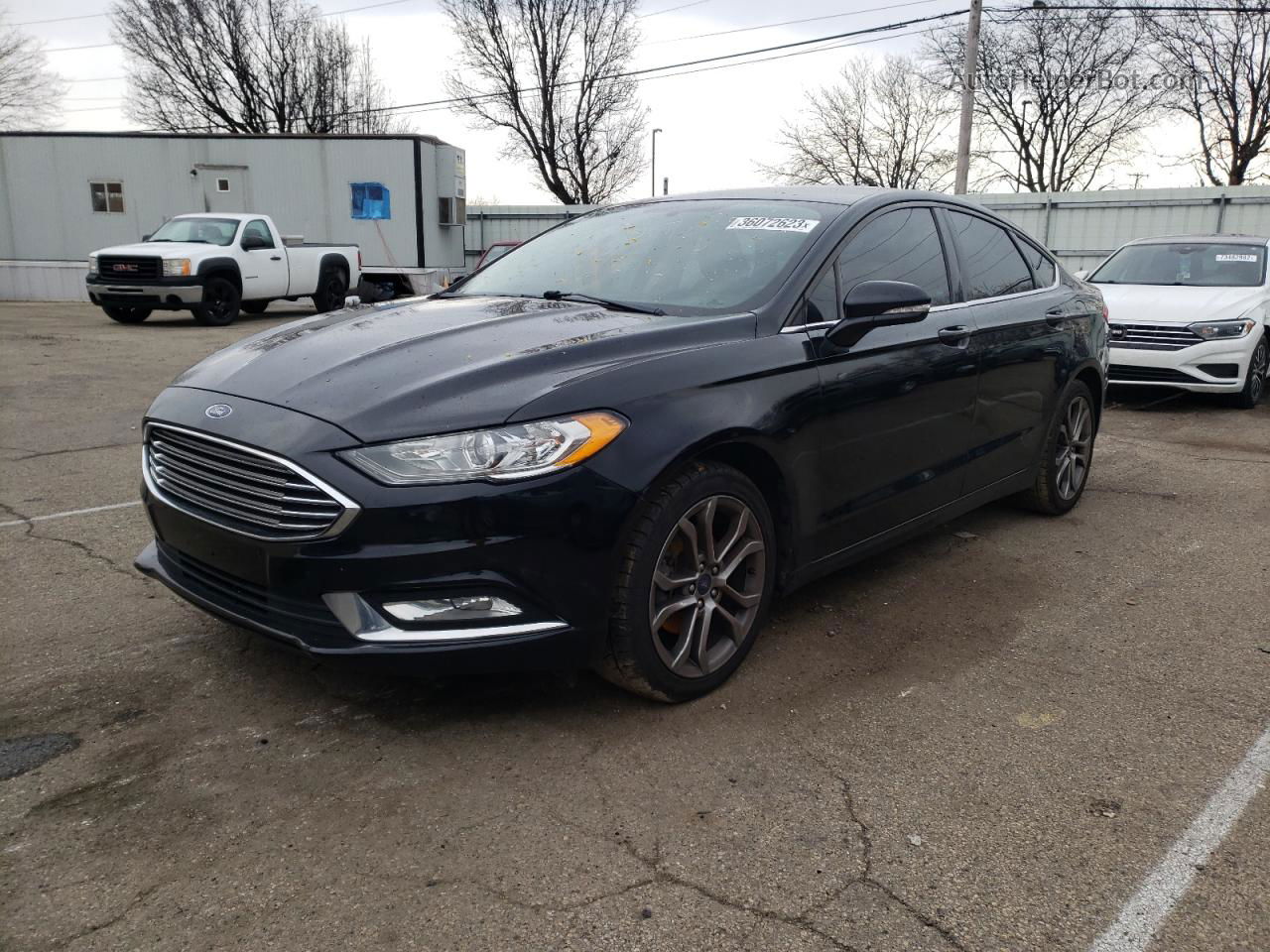 2017 Ford Fusion Se Black vin: 3FA6P0H90HR266340