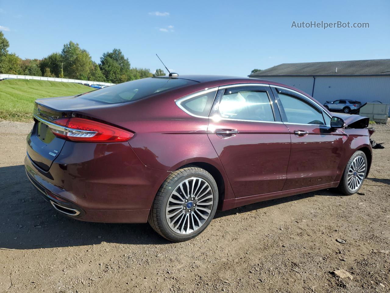 2017 Ford Fusion Se Maroon vin: 3FA6P0H90HR417211