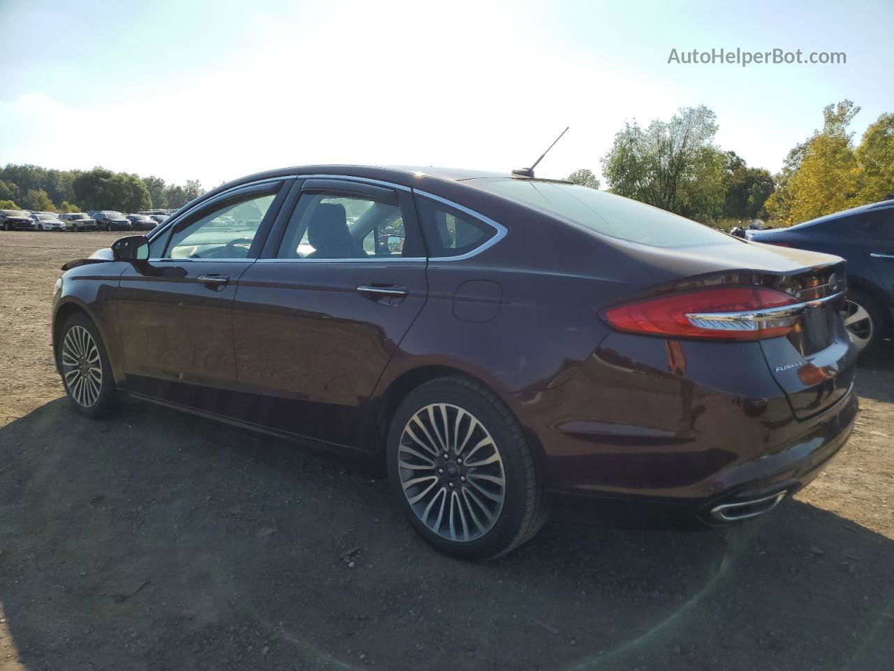 2017 Ford Fusion Se Maroon vin: 3FA6P0H90HR417211