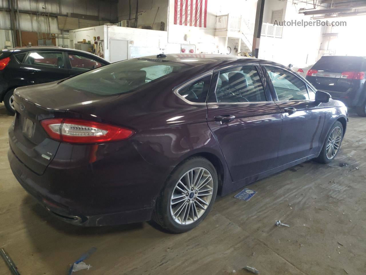 2013 Ford Fusion Se Burgundy vin: 3FA6P0H91DR343548