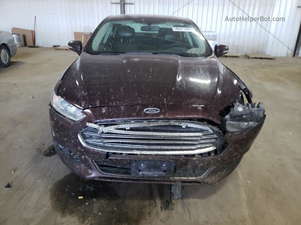 2013 Ford Fusion Se Burgundy vin: 3FA6P0H91DR343548