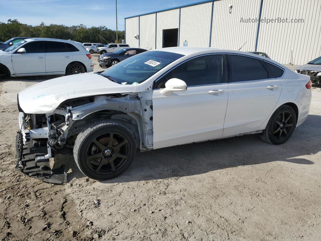 2014 Ford Fusion Se White vin: 3FA6P0H91ER381718