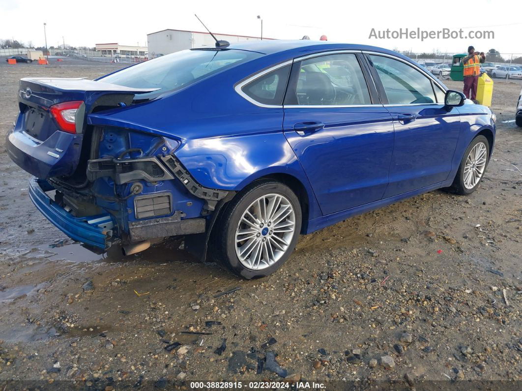 2014 Ford Fusion Se Blue vin: 3FA6P0H91ER388863