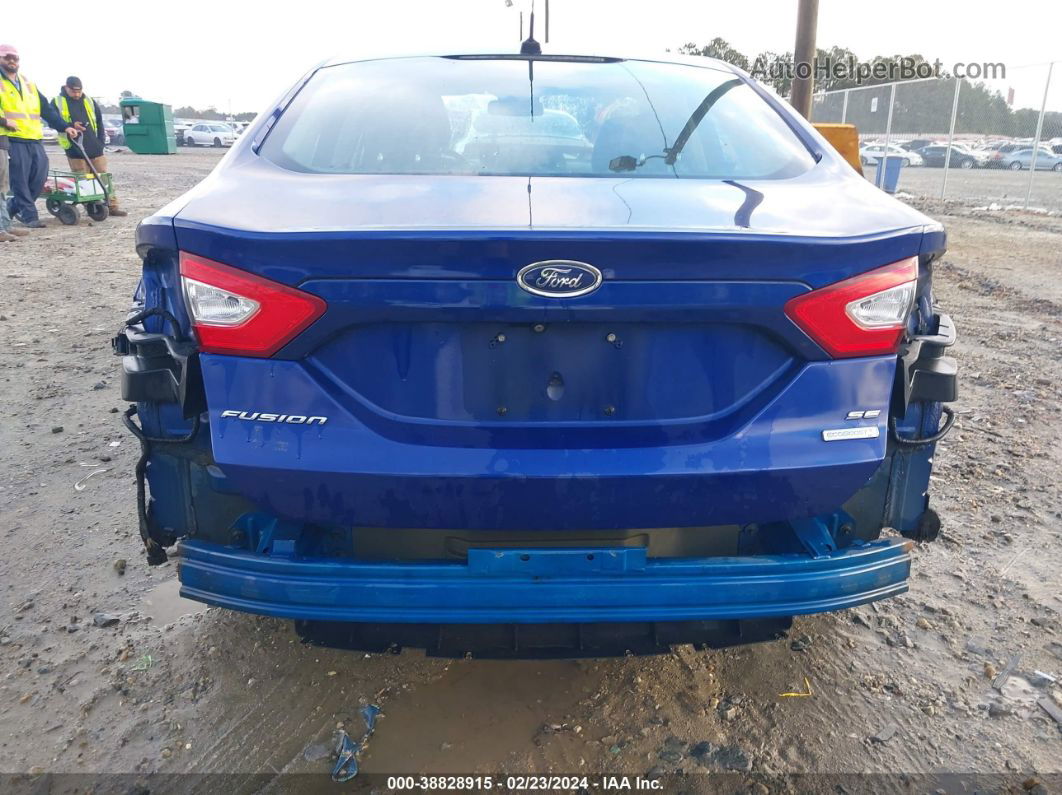 2014 Ford Fusion Se Blue vin: 3FA6P0H91ER388863