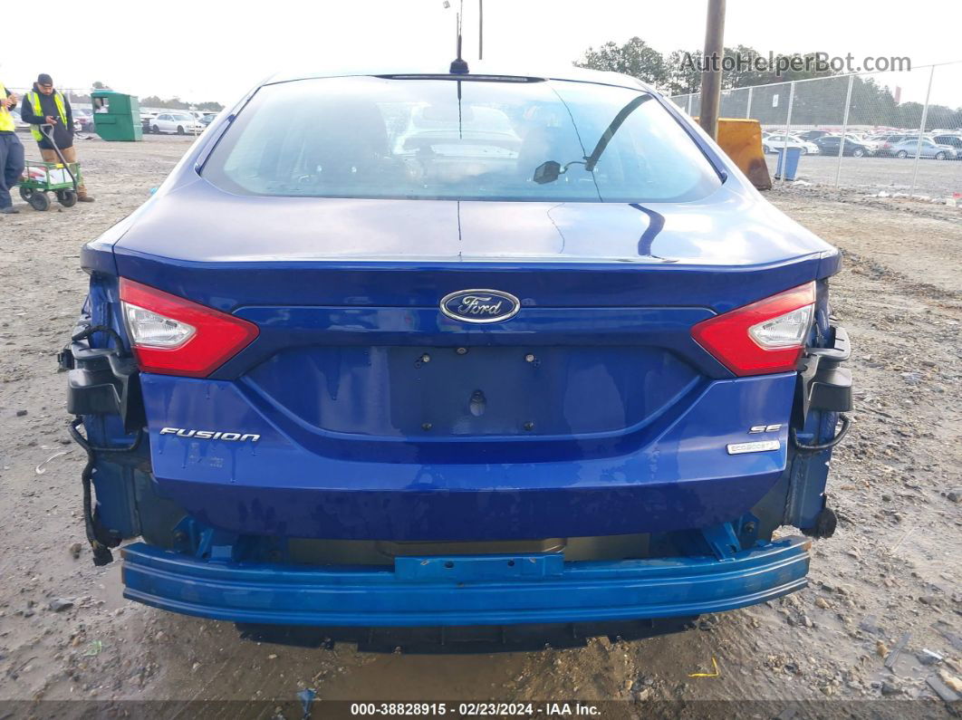 2014 Ford Fusion Se Blue vin: 3FA6P0H91ER388863