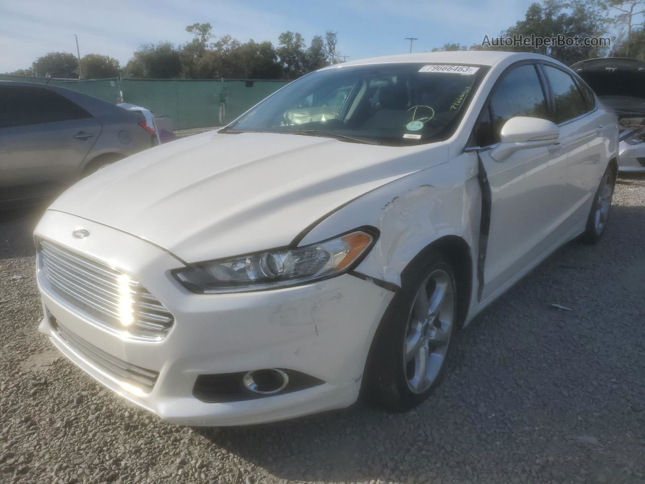 2015 Ford Fusion Se White vin: 3FA6P0H91FR157429