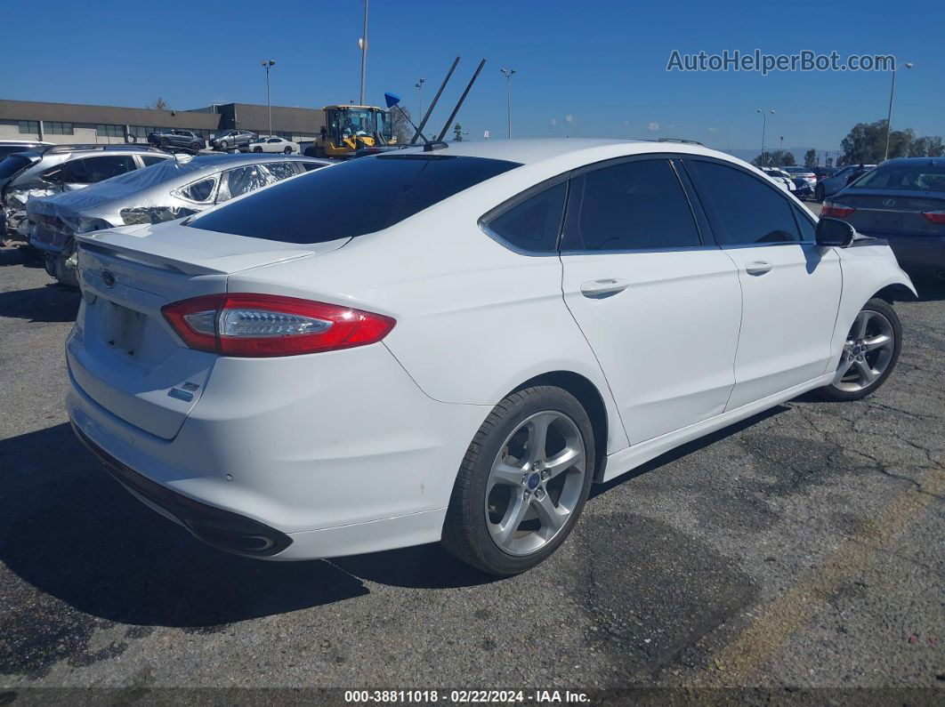 2016 Ford Fusion Se White vin: 3FA6P0H91GR384847