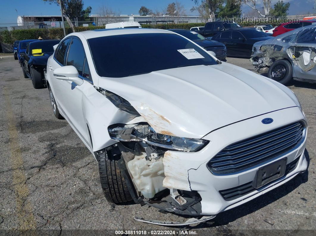 2016 Ford Fusion Se White vin: 3FA6P0H91GR384847