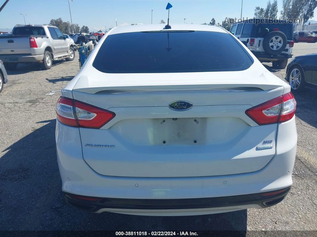 2016 Ford Fusion Se White vin: 3FA6P0H91GR384847