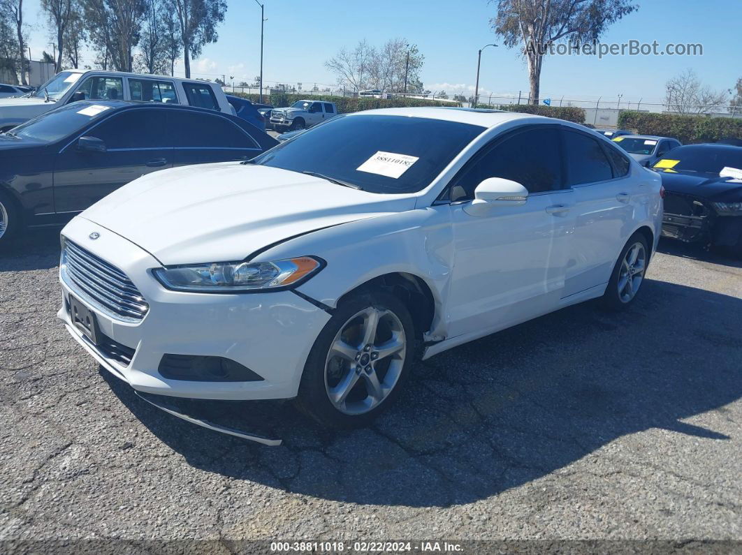 2016 Ford Fusion Se White vin: 3FA6P0H91GR384847