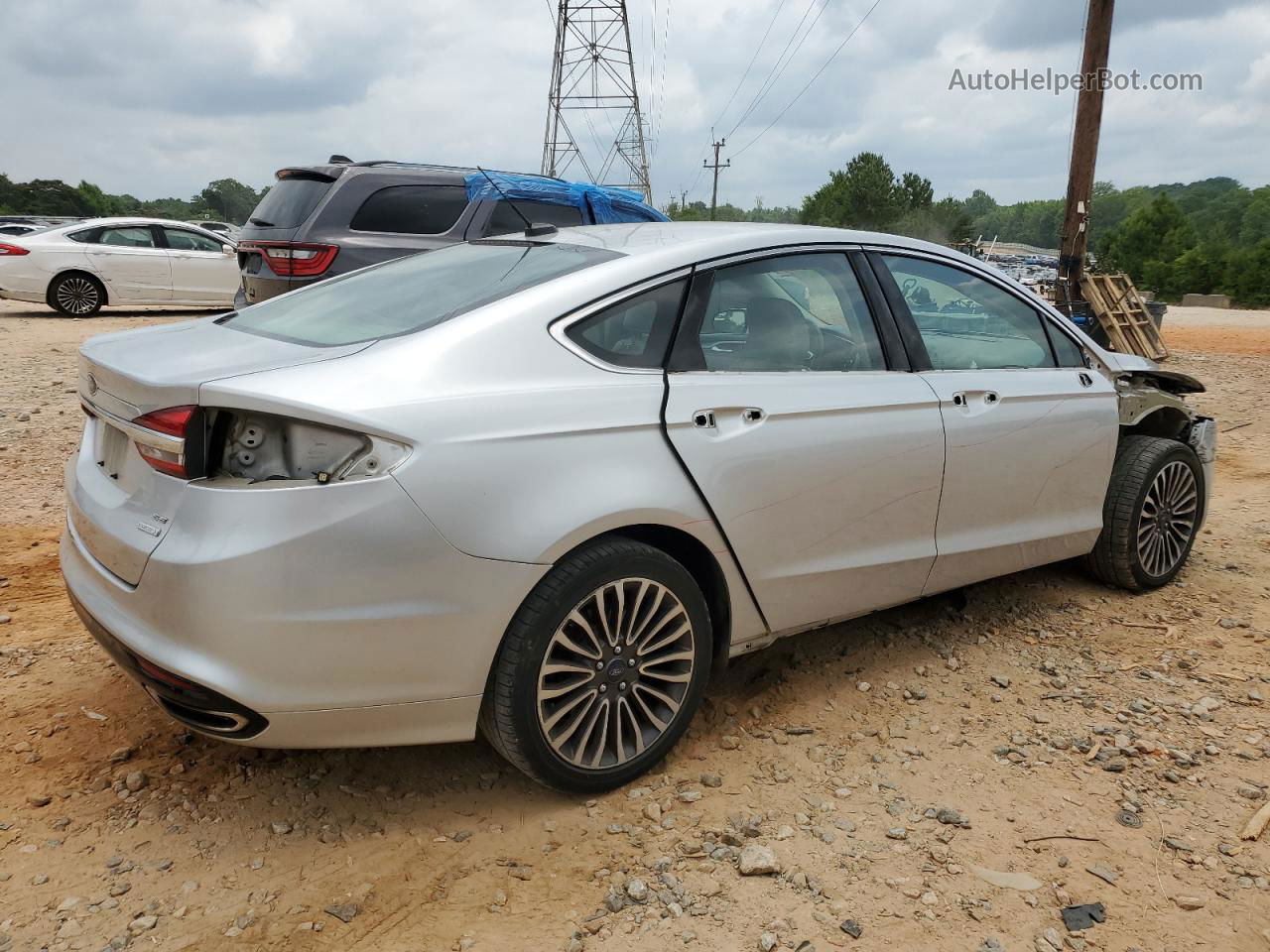 2017 Ford Fusion Se Silver vin: 3FA6P0H91HR111635